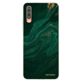 Picasee silikónový prehľadný obal pre Samsung Galaxy A70 A705F - Green