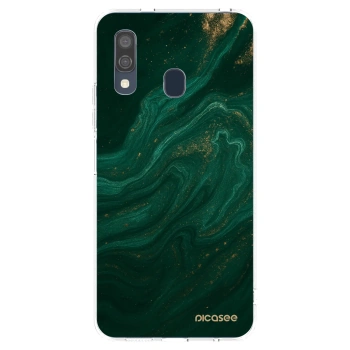 Picasee silikónový prehľadný obal pre Samsung Galaxy A40 A405F - Green