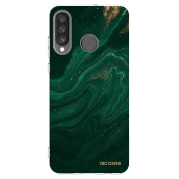 Picasee silikónový prehľadný obal pre Huawei P30 Lite - Green