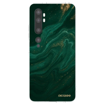 Picasee silikónový prehľadný obal pre Xiaomi Mi Note 10 (Pro) - Green