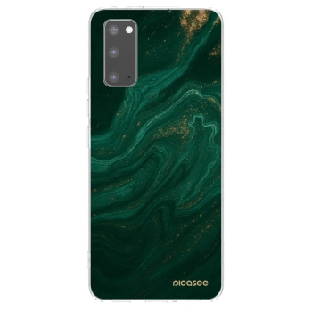 Picasee silikónový prehľadný obal pre Samsung Galaxy S20 G980F - Green