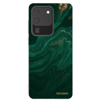 Picasee silikónový prehľadný obal pre Samsung Galaxy S20 Ultra 5G G988F - Green
