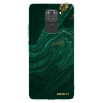 Picasee silikónový čierny obal pre Xiaomi Redmi Note 9 - Green