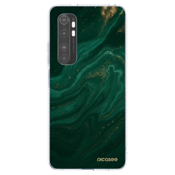 Picasee silikónový prehľadný obal pre Xiaomi Mi Note 10 Lite - Green