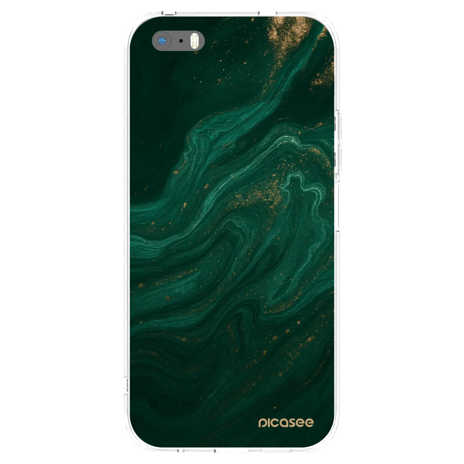 Silikónový prehľadný obal pre Apple iPhone 5/5S/SE - Green