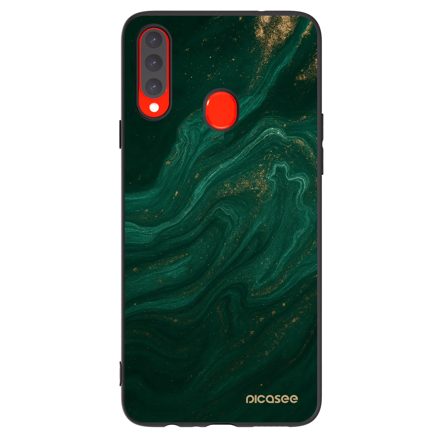 Picasee silikónový čierny obal pre Samsung Galaxy A20s - Green