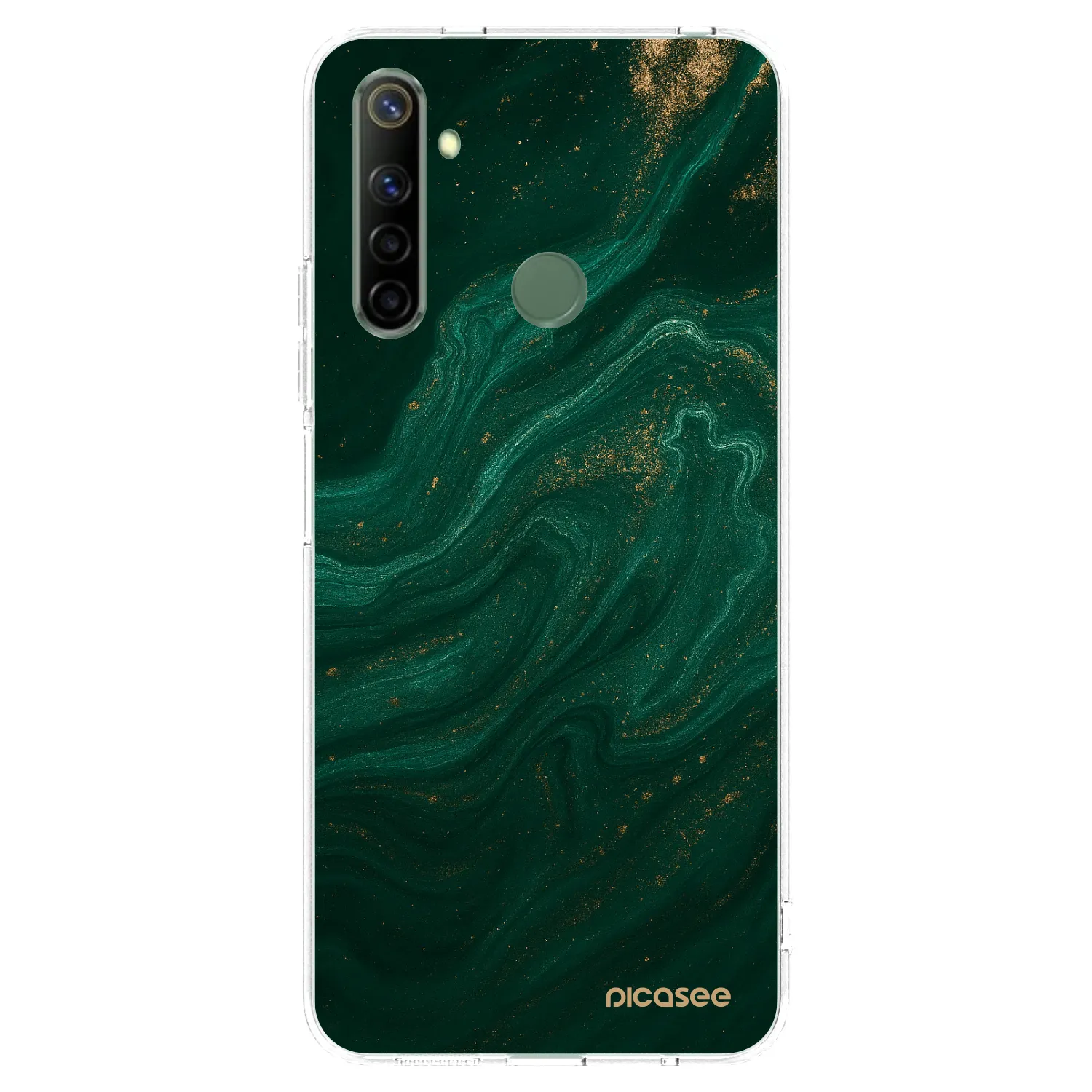 Picasee silikónový prehľadný obal pre Realme 6i - Green