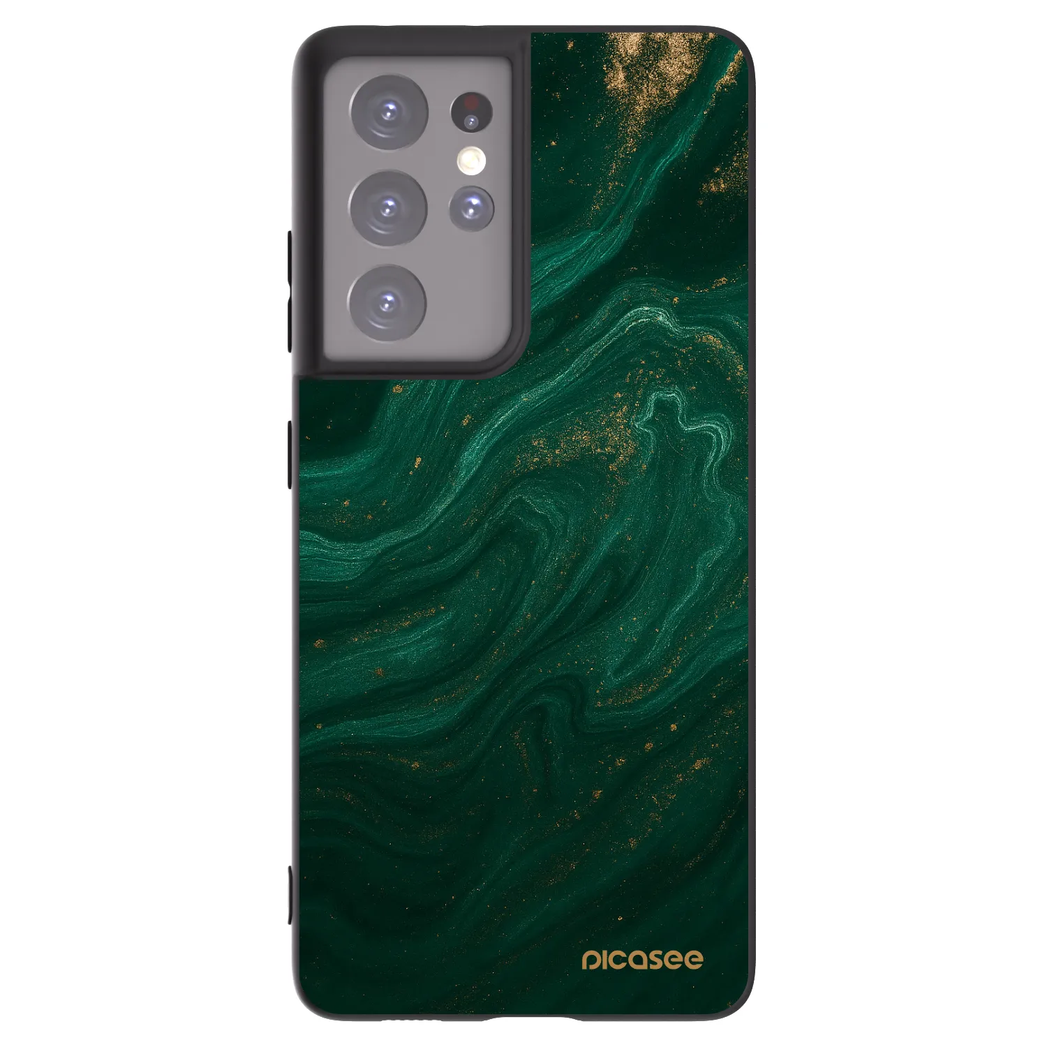 Silikónový čierny obal pre Samsung Galaxy S21 Ultra 5G G998B - Green