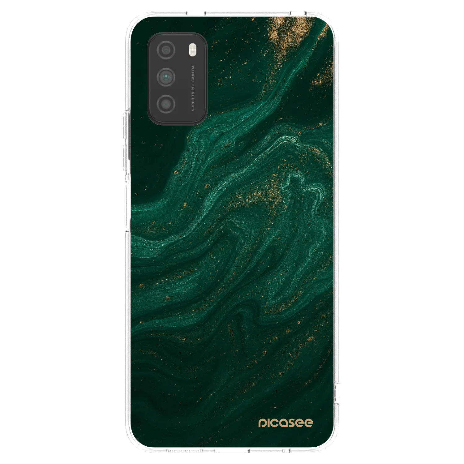 Silikónový prehľadný obal pre Xiaomi Poco M3 - Green