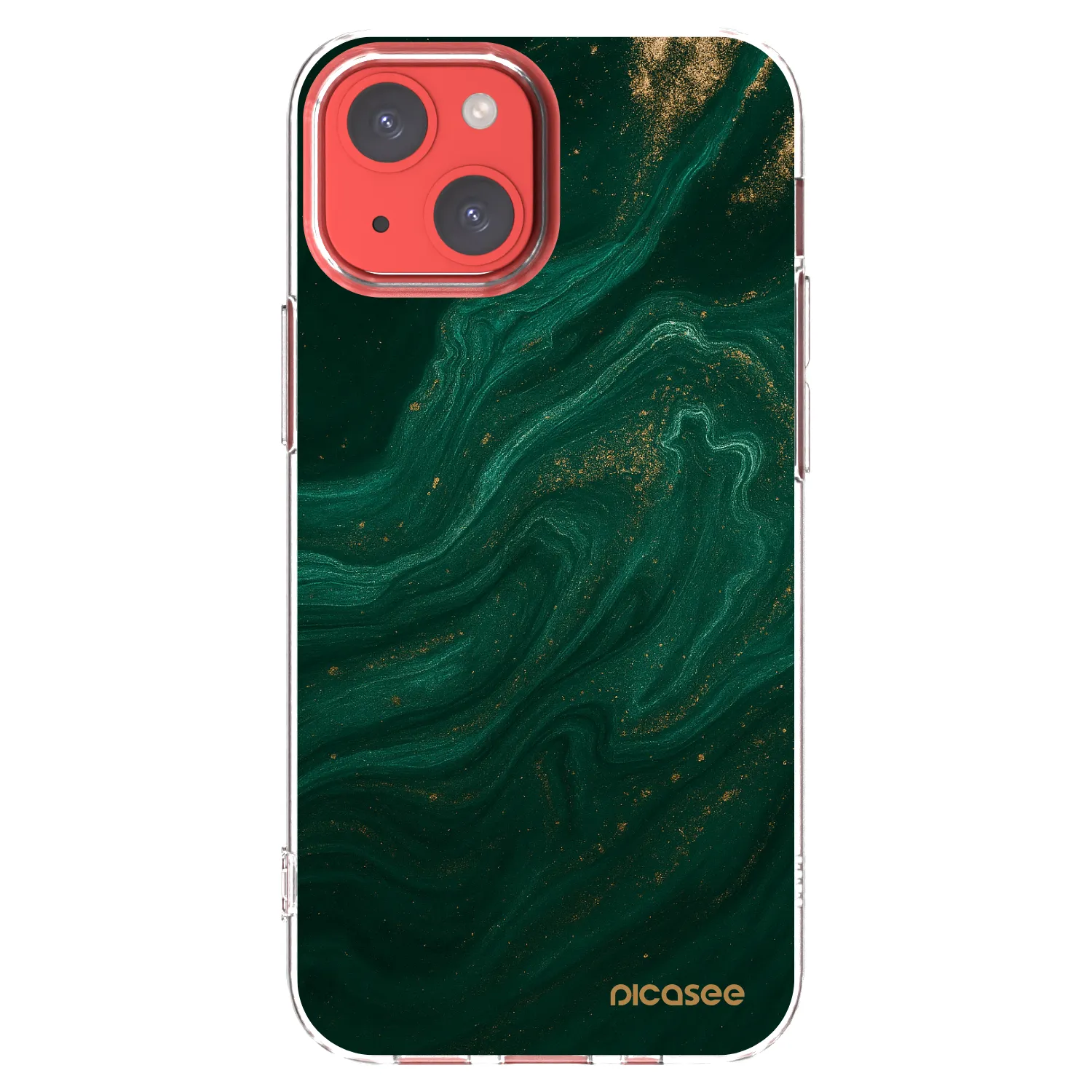 Picasee silikónový prehľadný obal pre Apple iPhone 13 mini - Green