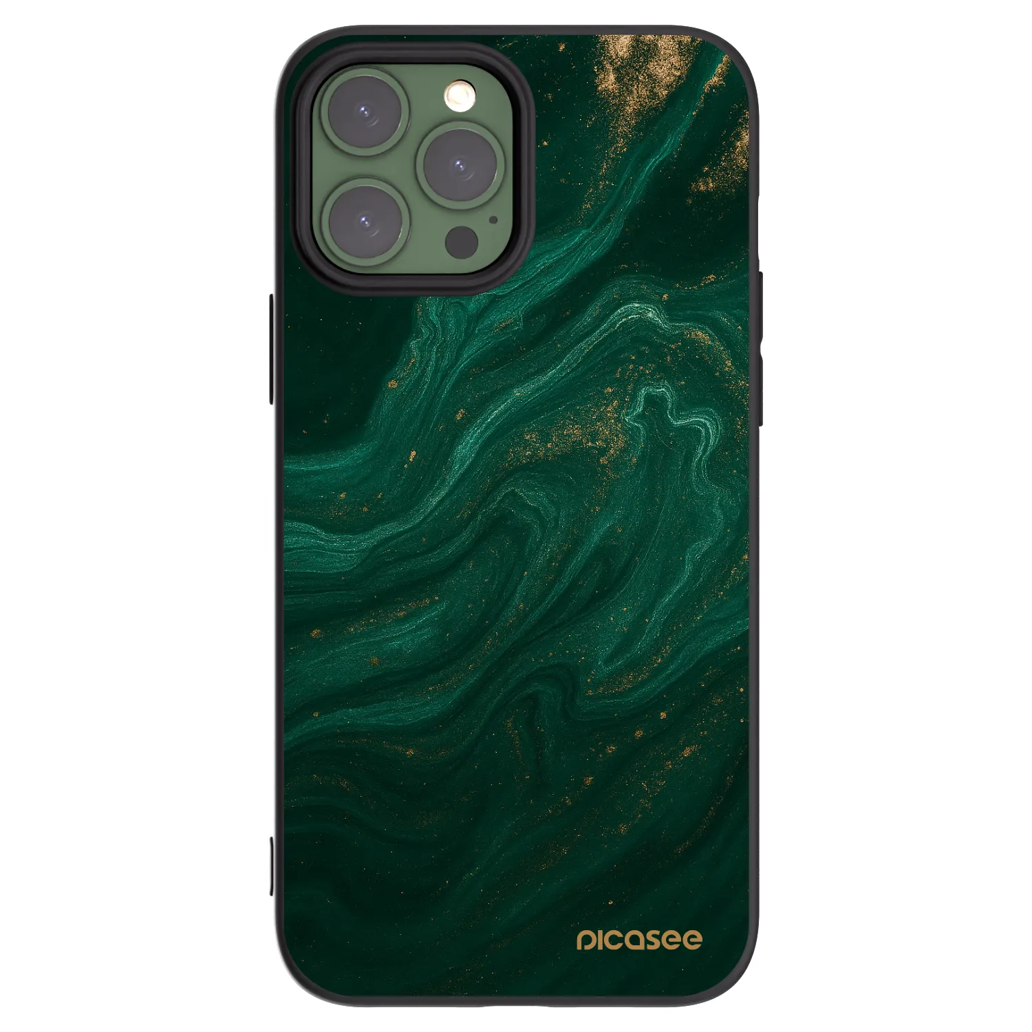 Silikónový čierny obal pre Apple iPhone 13 Pro Max - Green