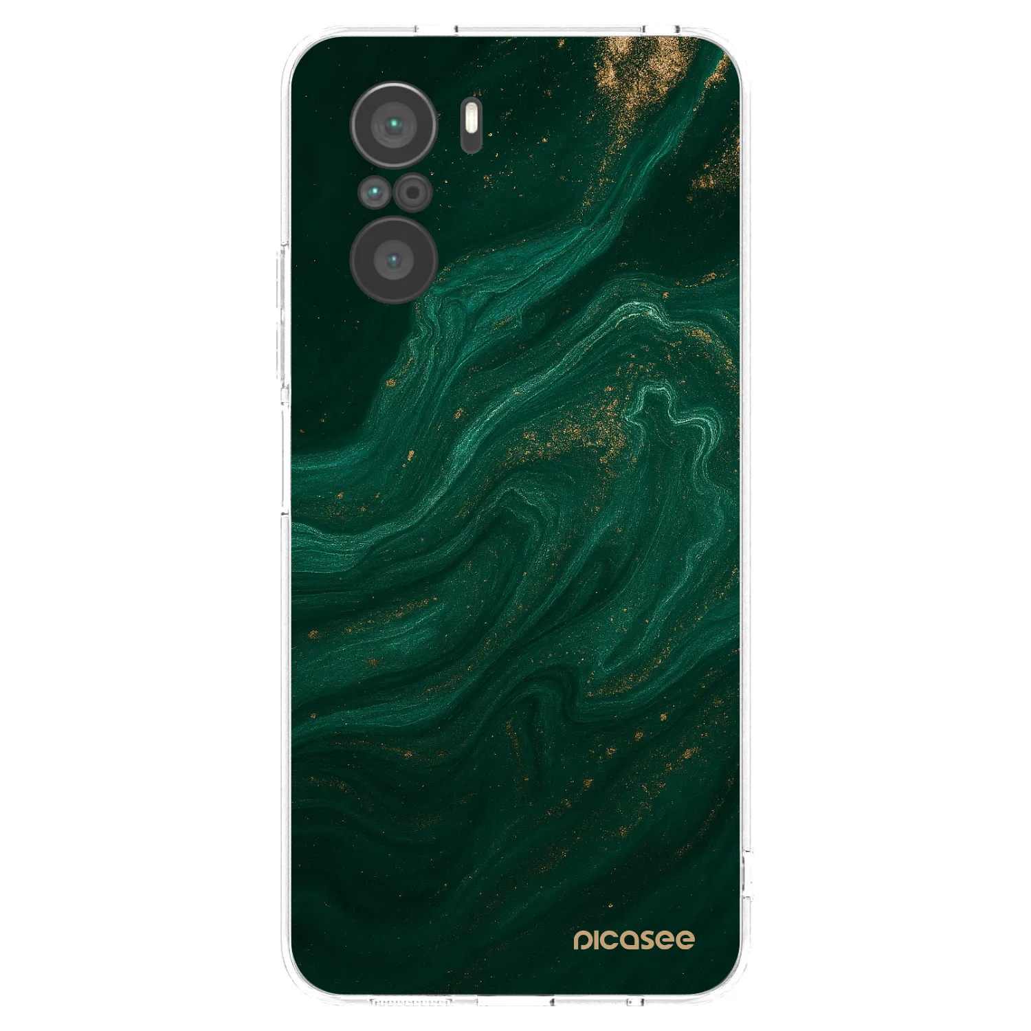 Picasee silikónový prehľadný obal pre Xiaomi Poco F3 - Green
