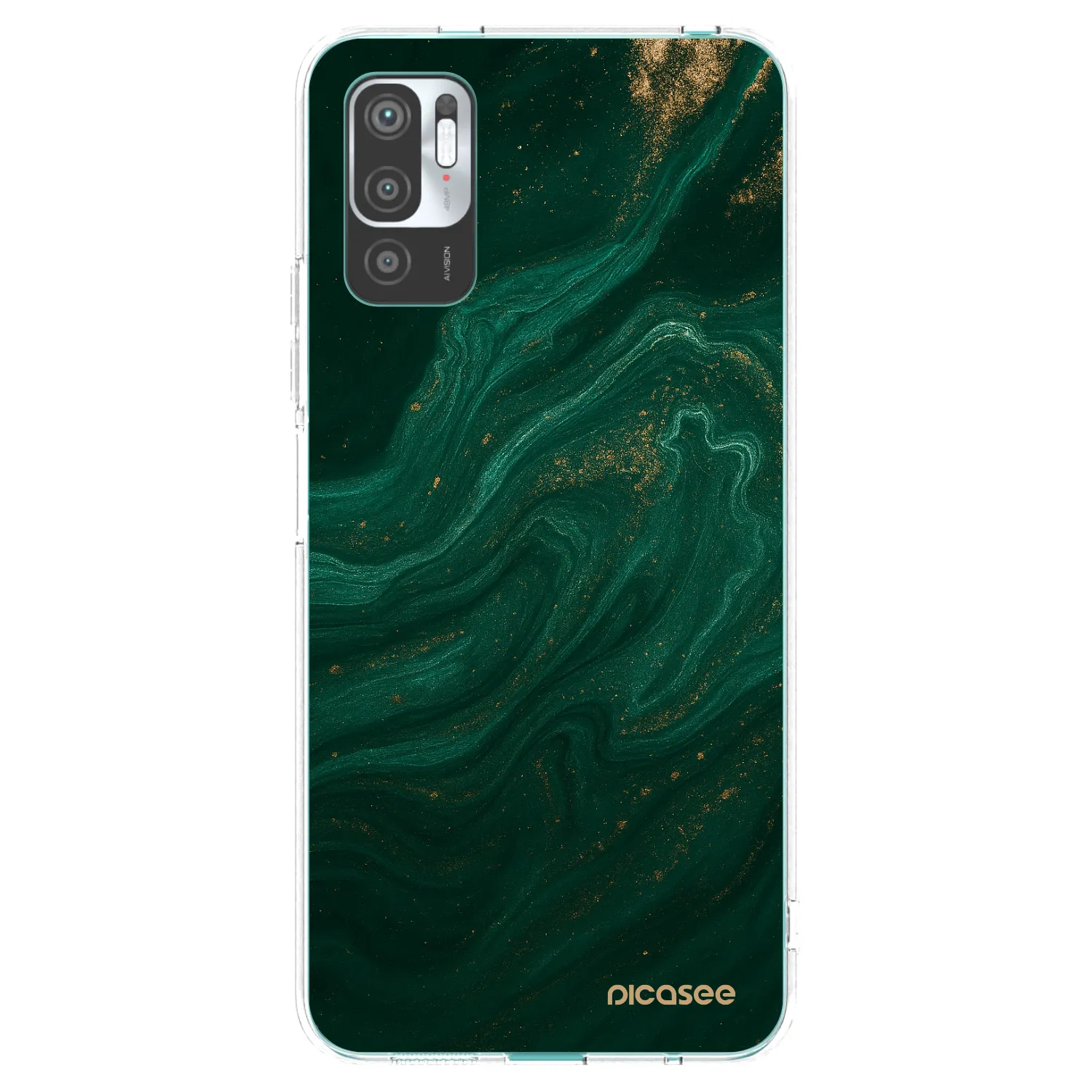 Picasee silikónový prehľadný obal pre Xiaomi Redmi Note 10 5G - Green