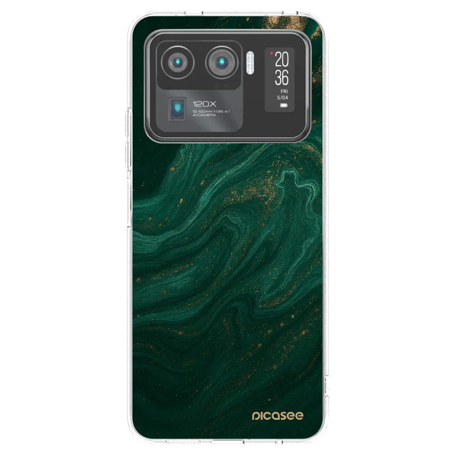 Picasee silikónový prehľadný obal pre Xiaomi Mi 11 Ultra - Green