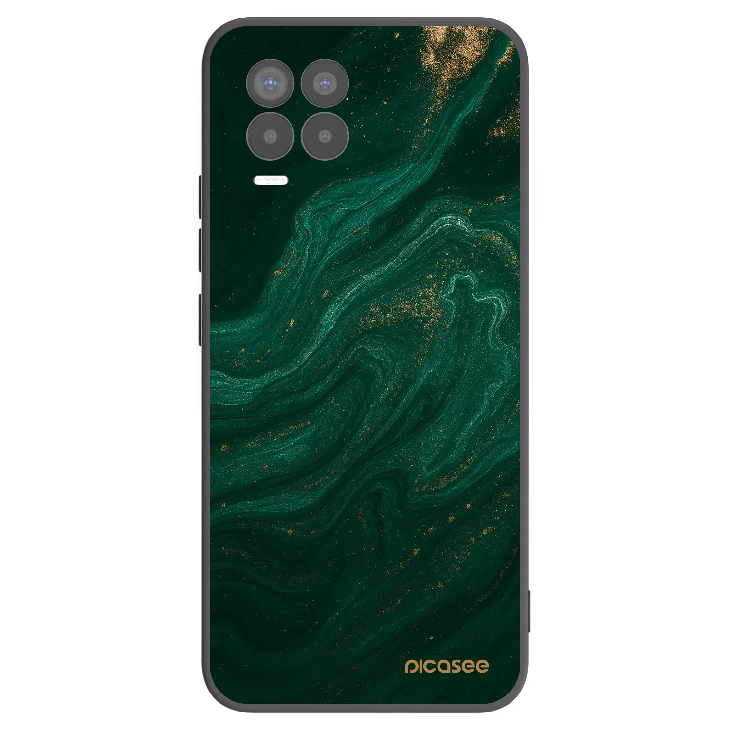Picasee silikónový čierny obal pre Realme 8 4G - Green