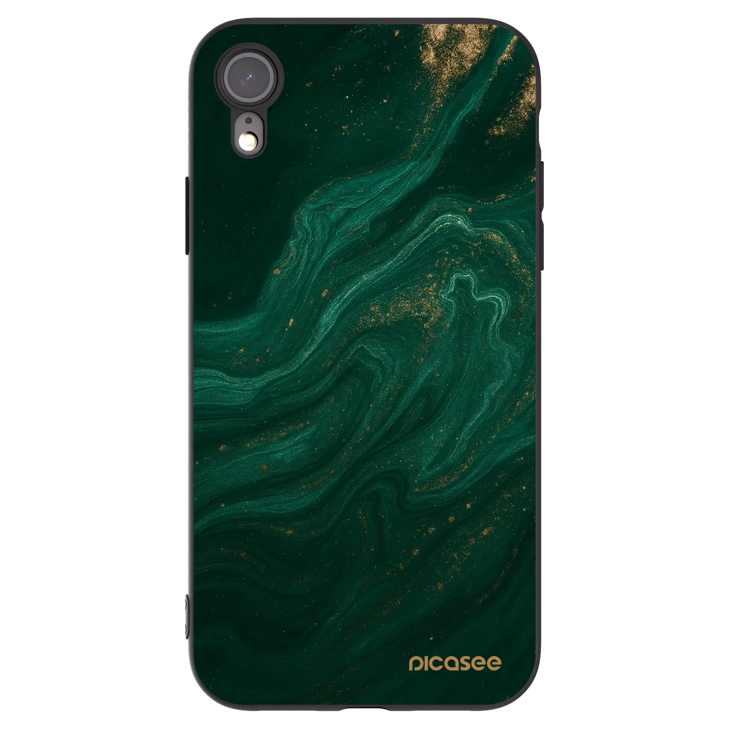 Picasee silikónový čierny obal pre Apple iPhone XR - Green