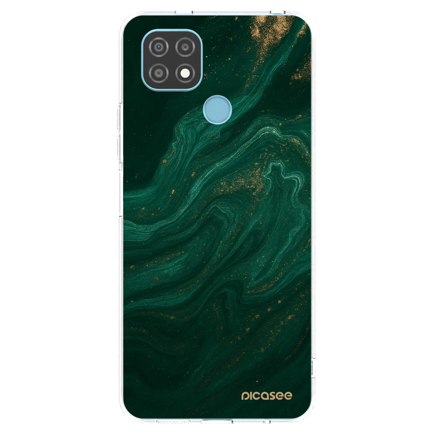 Picasee silikónový prehľadný obal pre Realme C21 - Green