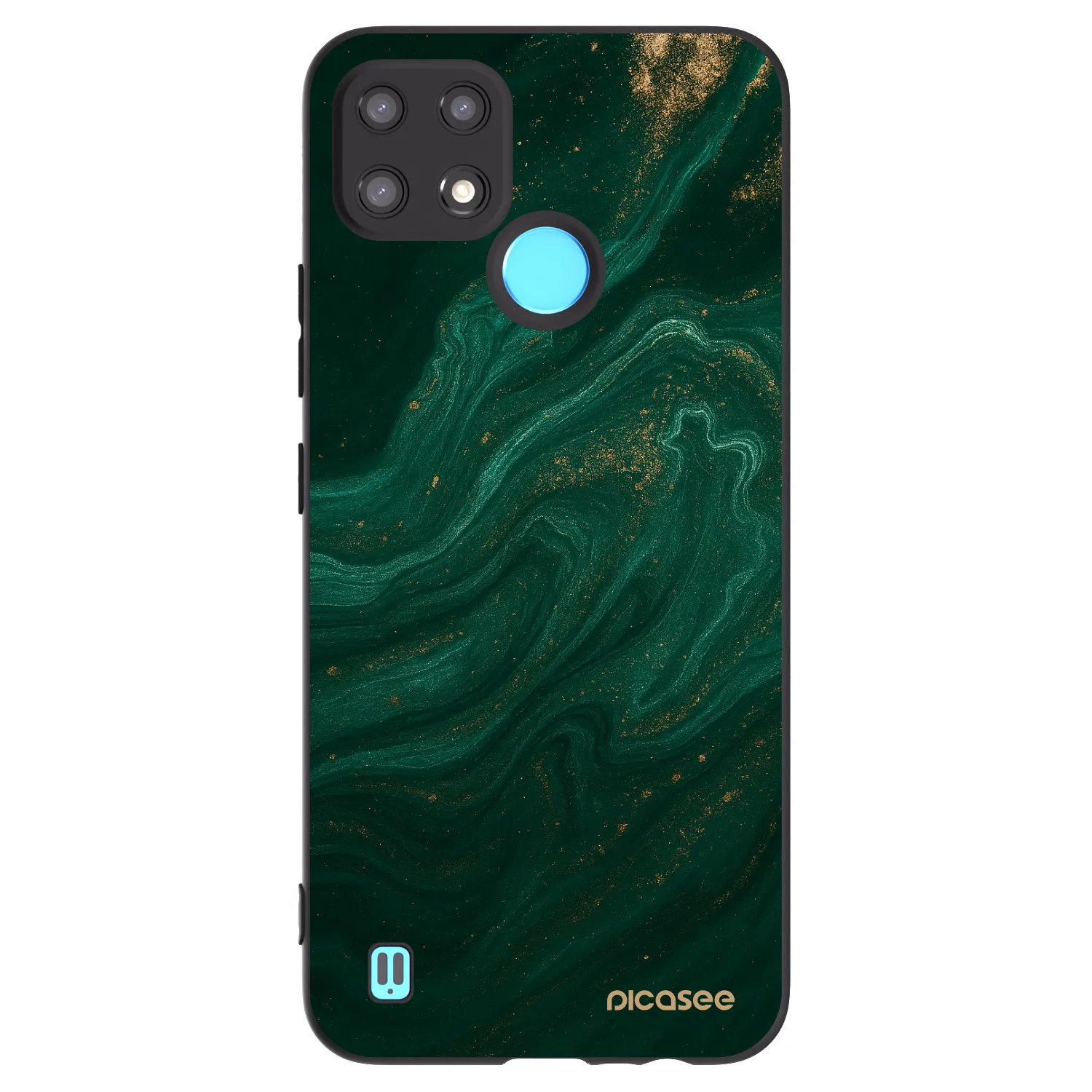 Picasee silikónový čierny obal pre Realme C21 - Green