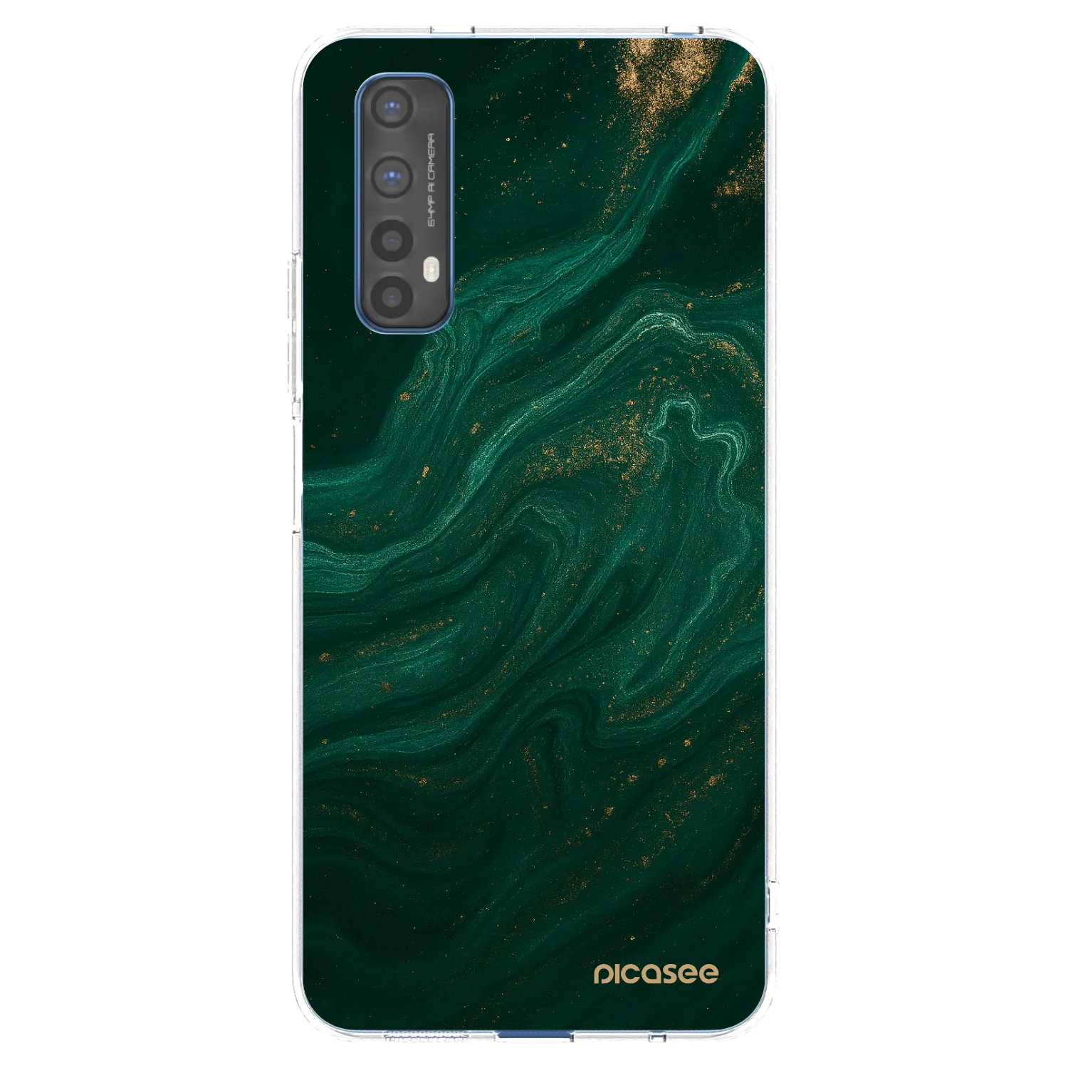 Picasee silikónový prehľadný obal pre Realme 7 - Green