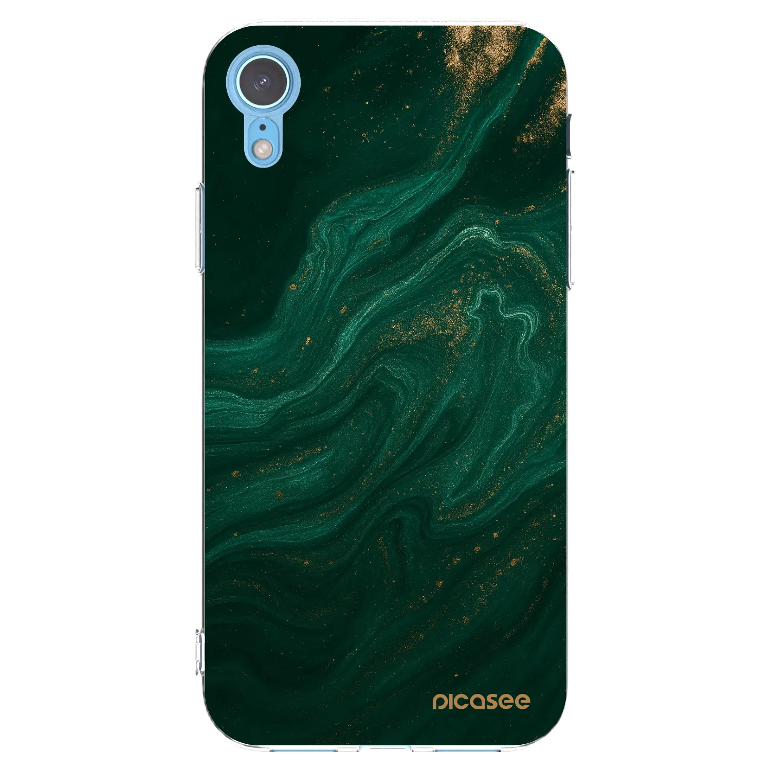 Picasee silikónový prehľadný obal pre Apple iPhone XR - Green