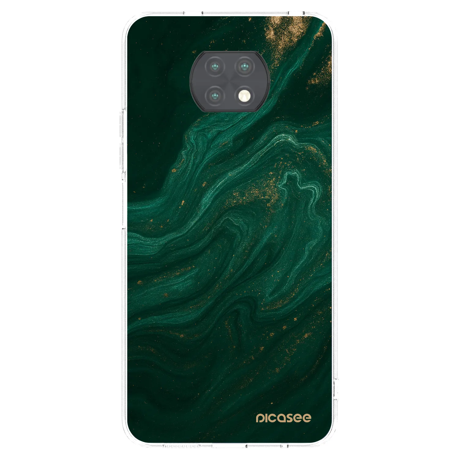 Picasee silikónový prehľadný obal pre Xiaomi Redmi Note 9T - Green