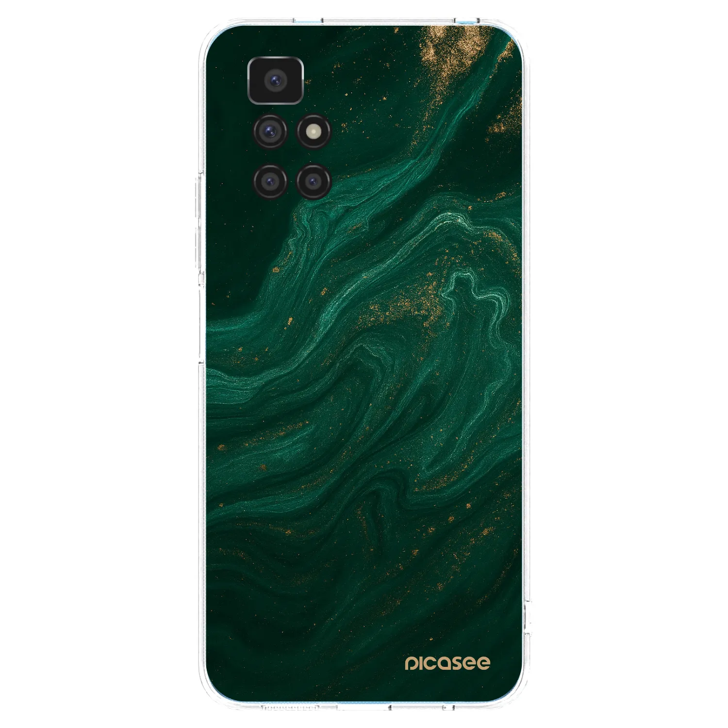 Picasee silikónový prehľadný obal pre Xiaomi Redmi 10 - Green
