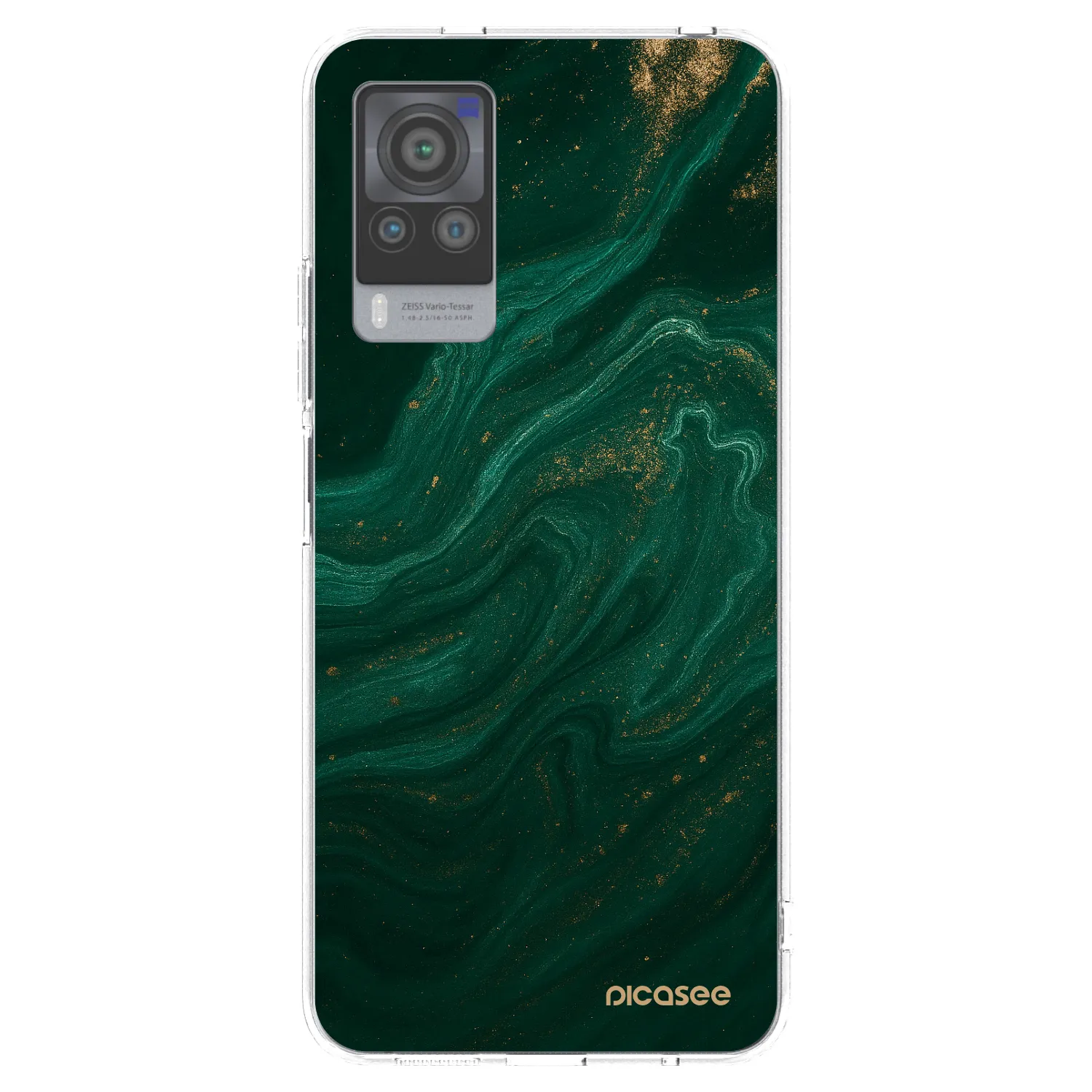 Picasee silikónový prehľadný obal pre Vivo X60 Pro 5G - Green