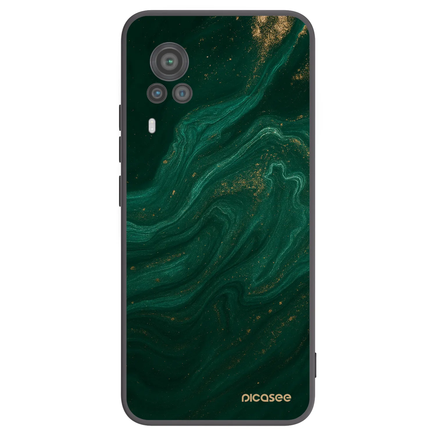 Picasee silikónový čierny obal pre Vivo X60 Pro 5G - Green