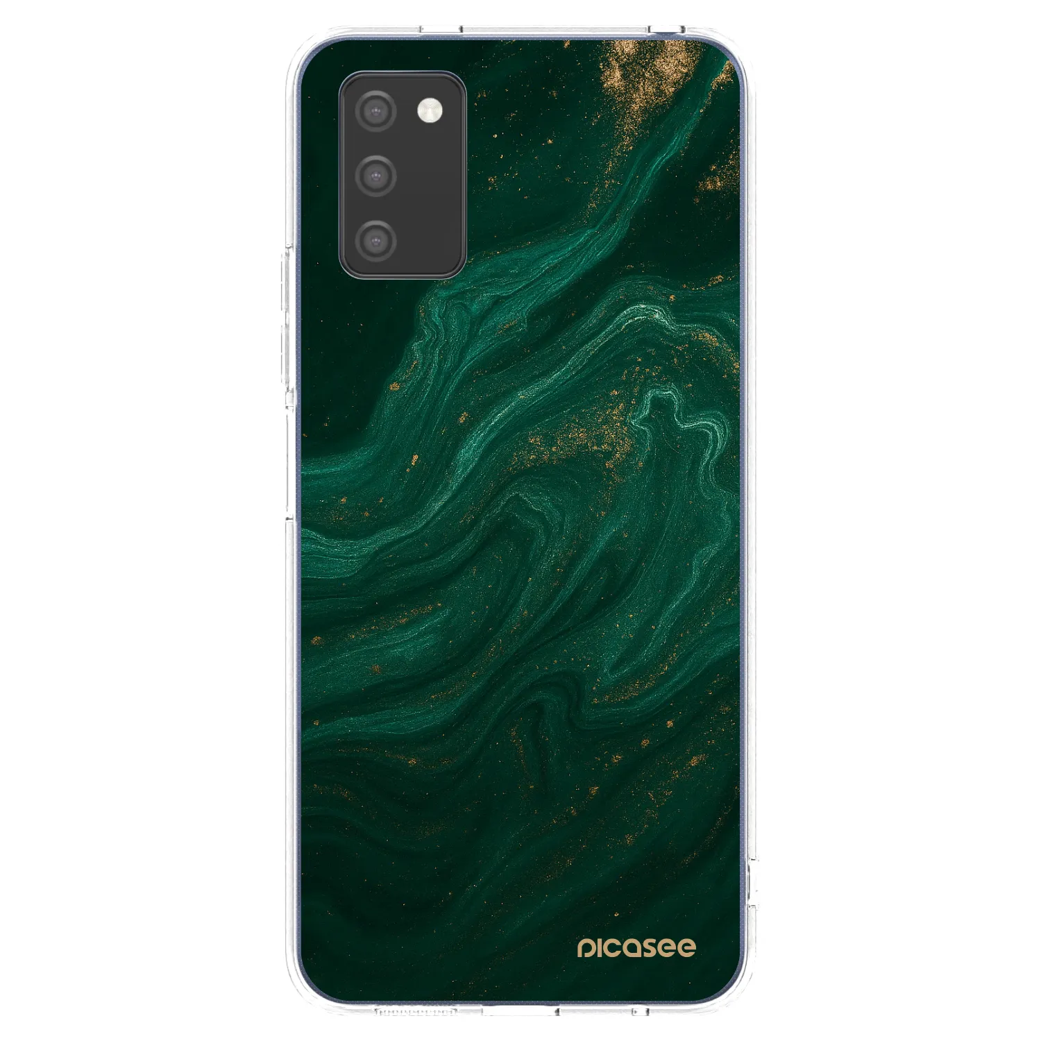 Picasee silikónový prehľadný obal pre Samsung Galaxy A03s A037G - Green