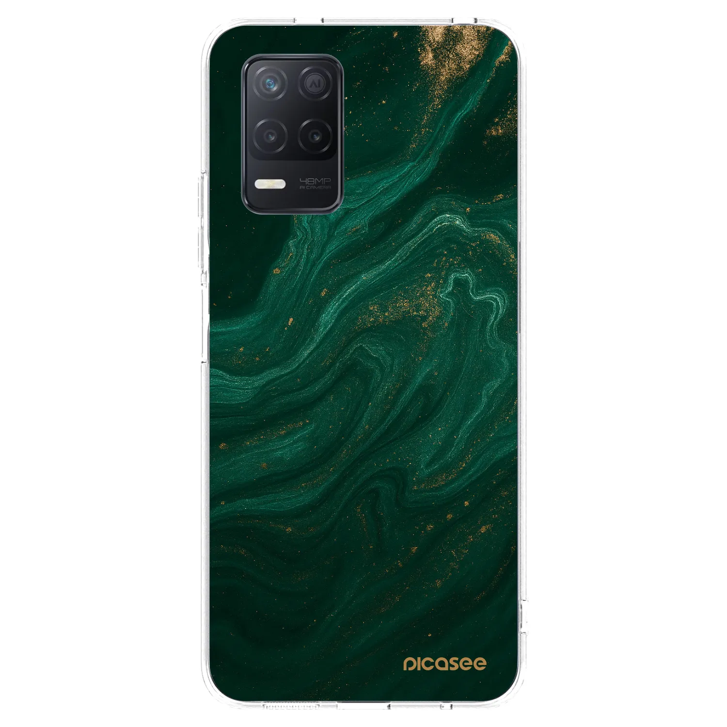 Picasee silikónový prehľadný obal pre Realme 8 5G - Green
