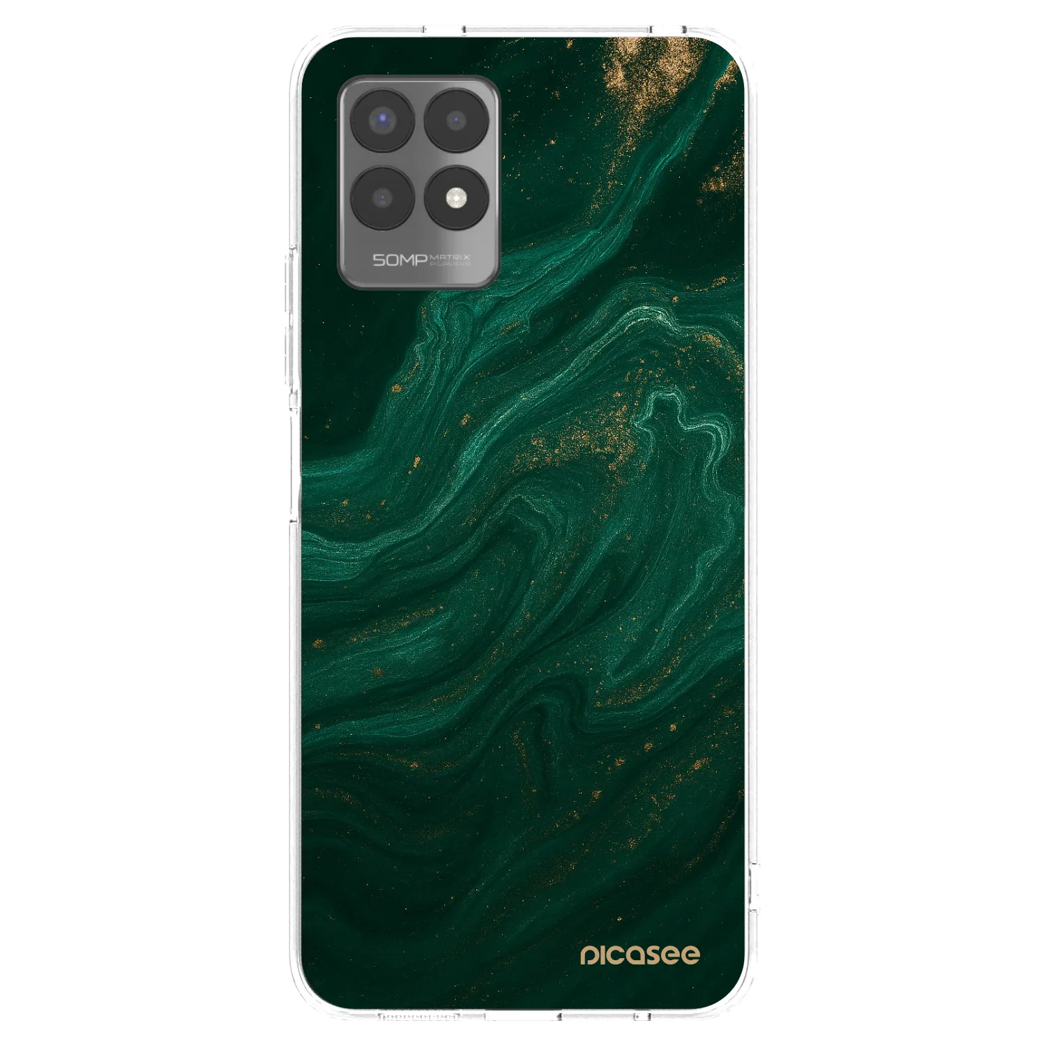 Picasee silikónový prehľadný obal pre Realme 8i - Green