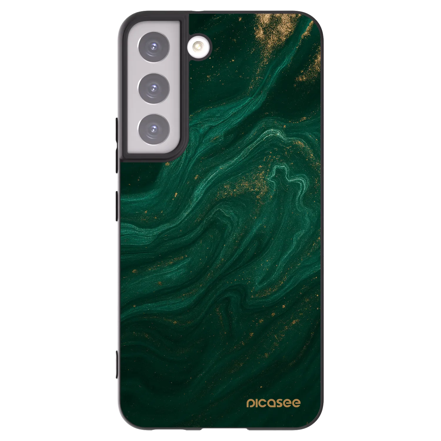 Silikónový čierny obal pre Samsung Galaxy S22 5G - Green