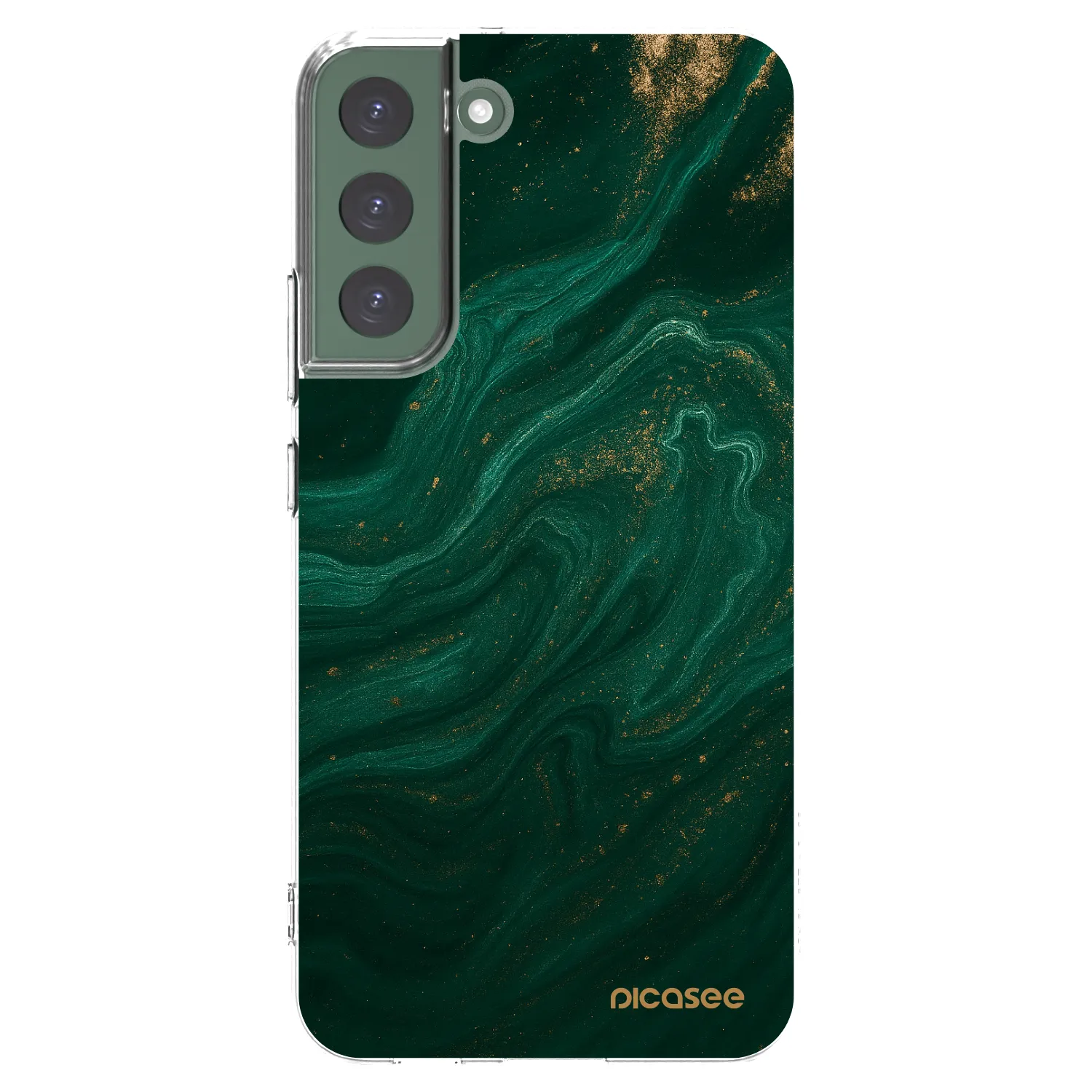 Picasee silikónový prehľadný obal pre Samsung Galaxy S22+ 5G - Green