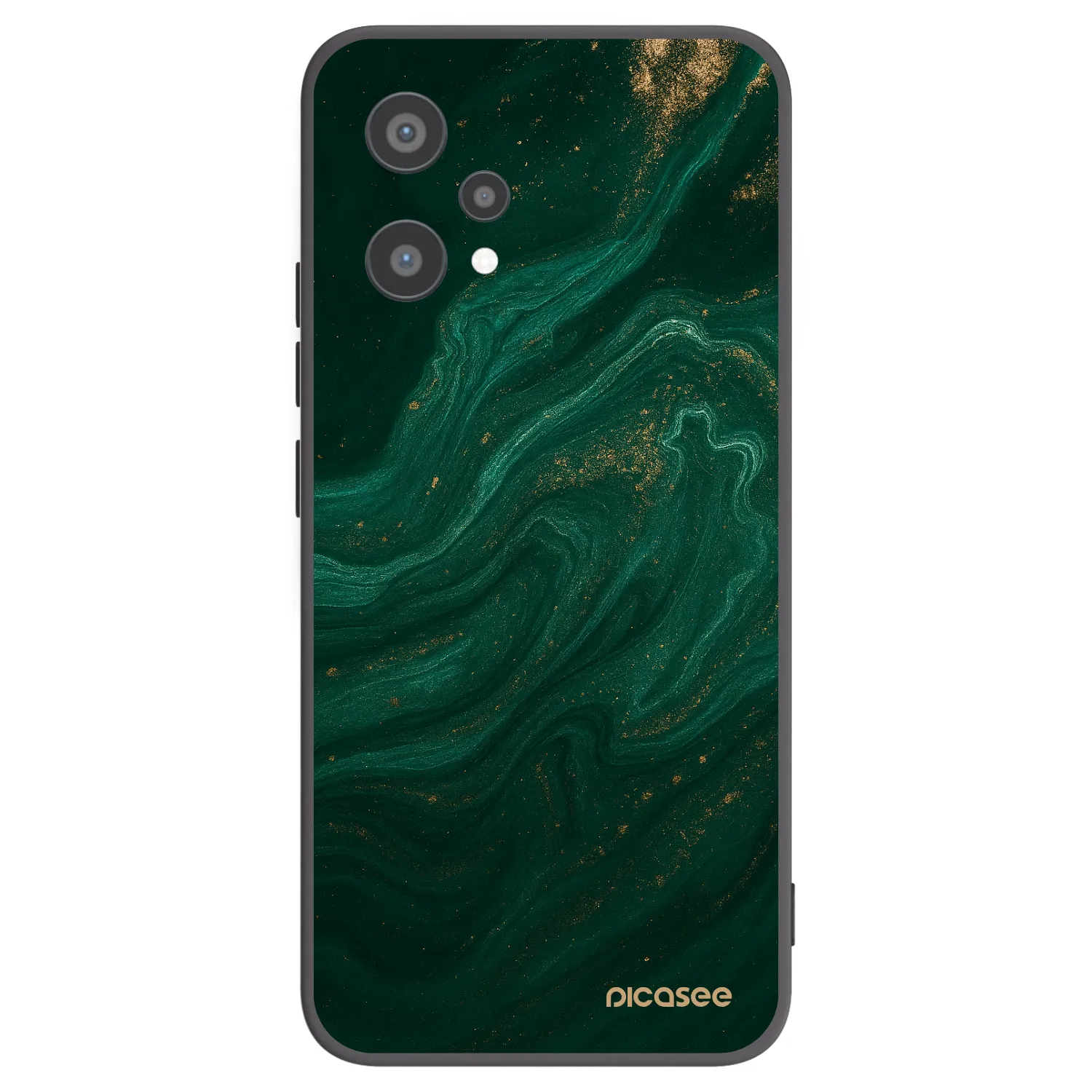 Picasee silikónový čierny obal pre Realme 9 Pro 5G - Green