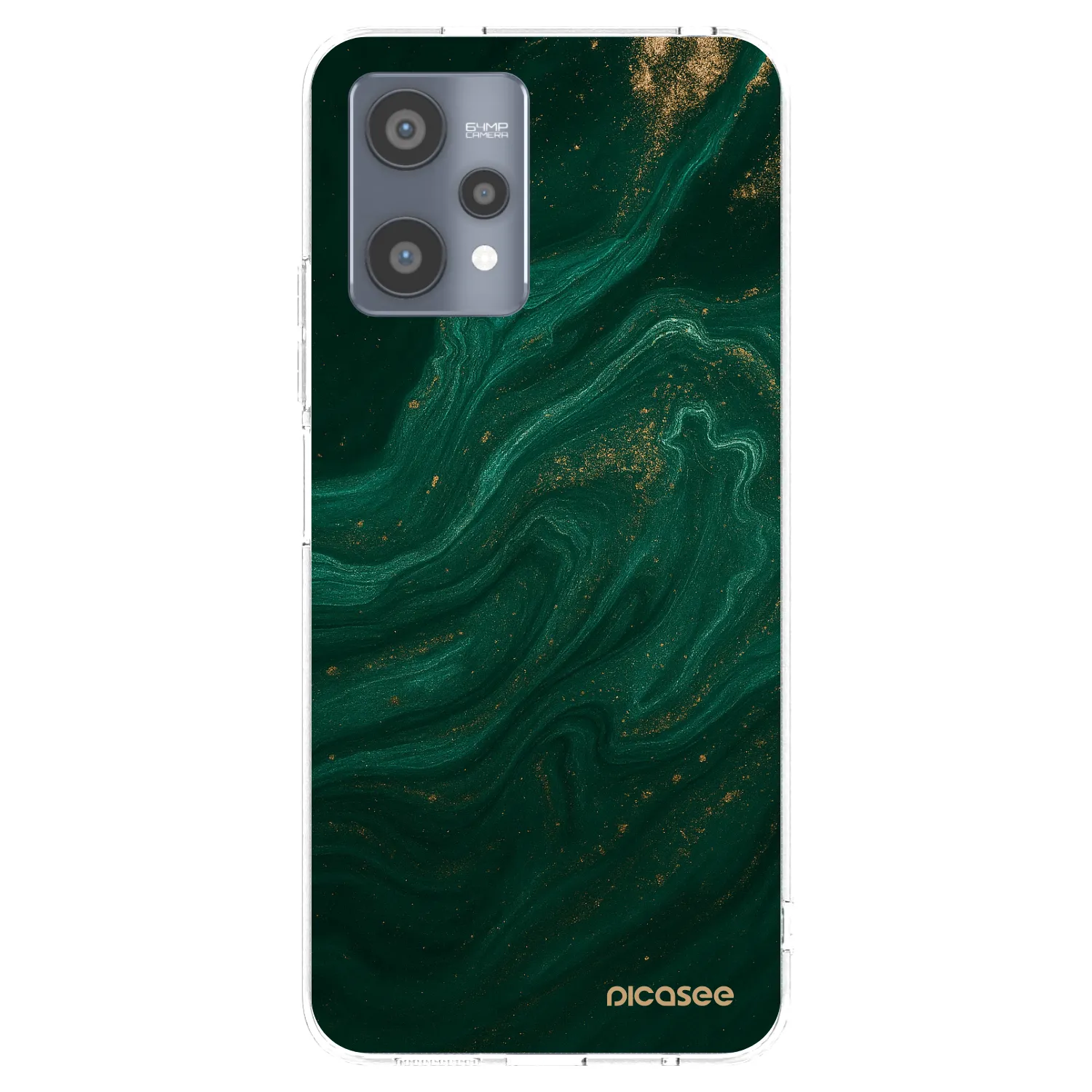 Picasee silikónový prehľadný obal pre Realme 9 Pro 5G - Green
