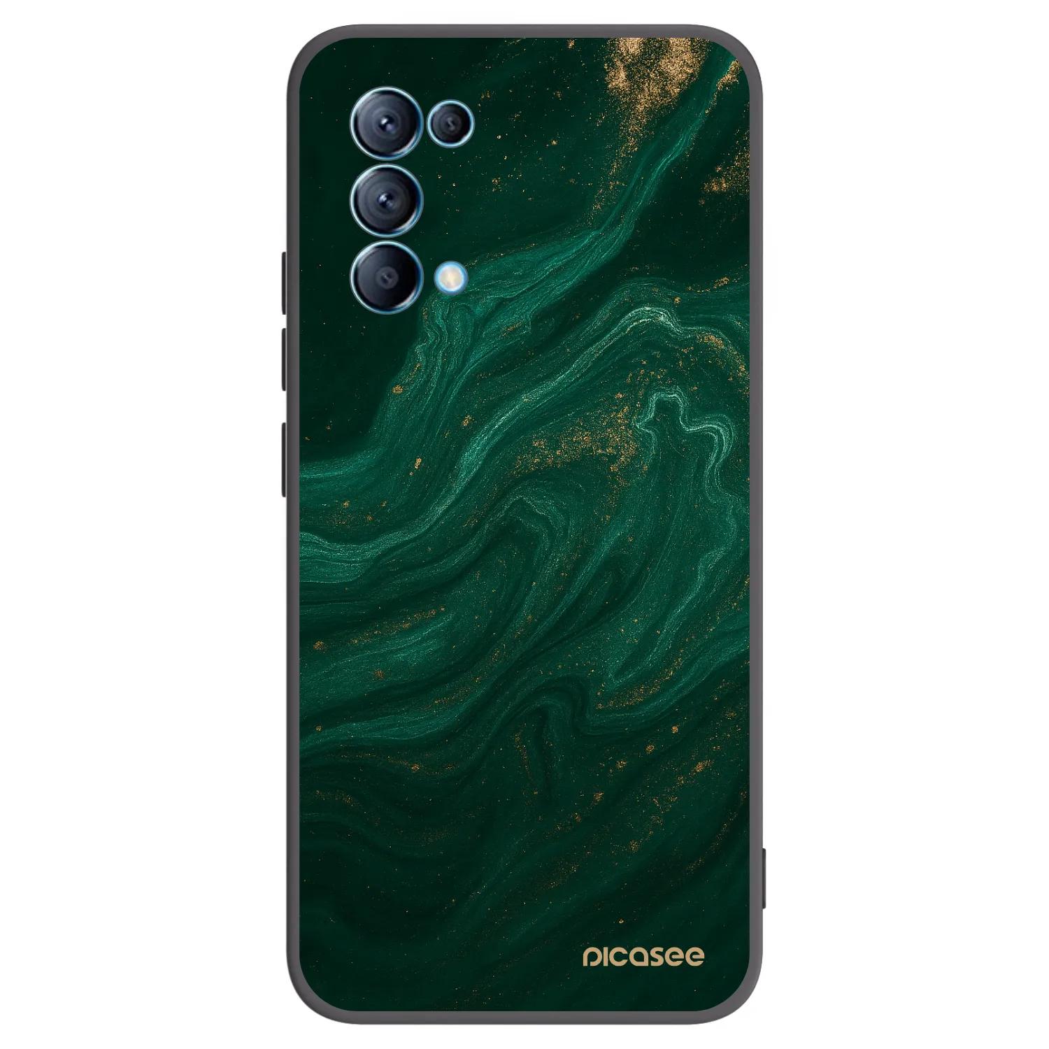 Picasee silikónový čierny obal pre OPPO Reno 5 5G - Green