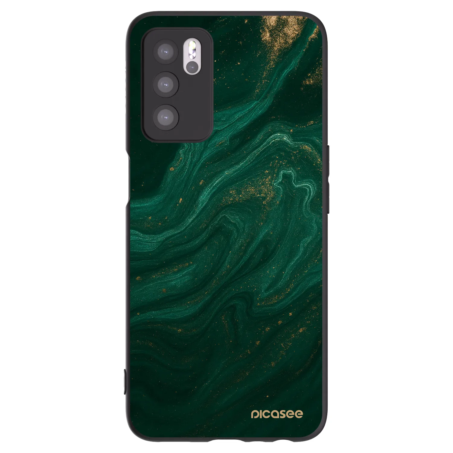 Picasee silikónový čierny obal pre OPPO A16s - Green