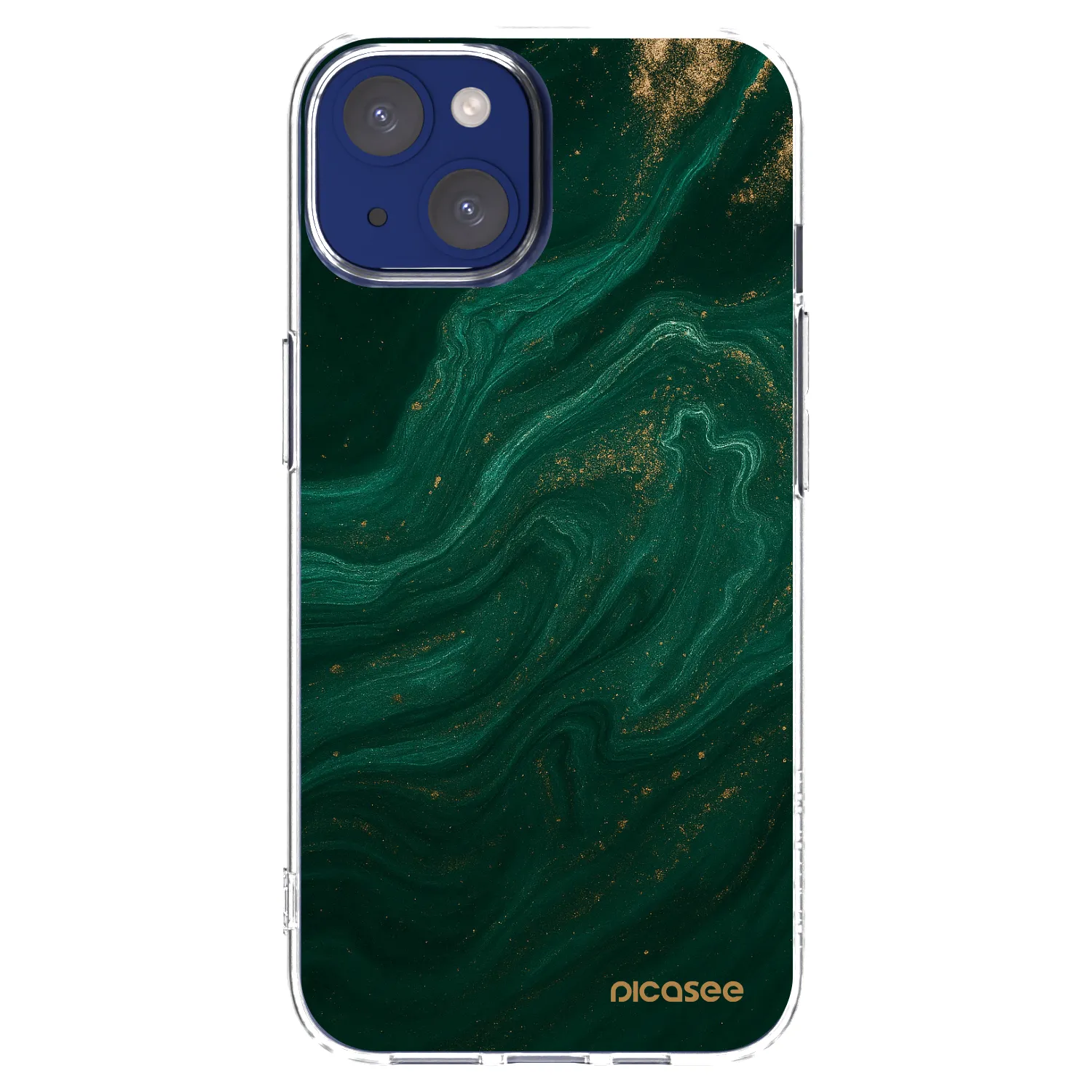 Silikónový prehľadný obal pre Apple iPhone 14 - Green
