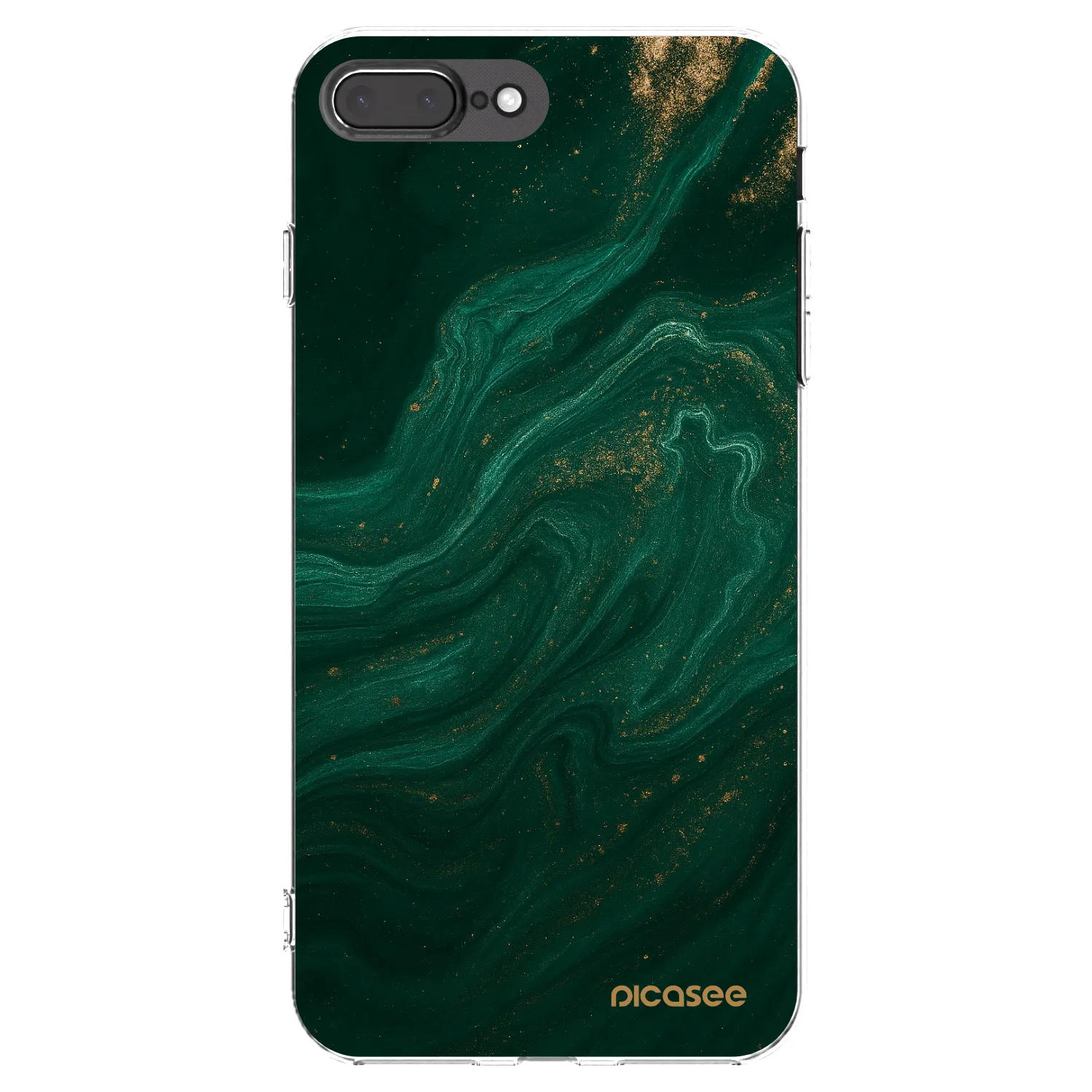 Picasee silikónový prehľadný obal pre Apple iPhone 8 Plus - Green