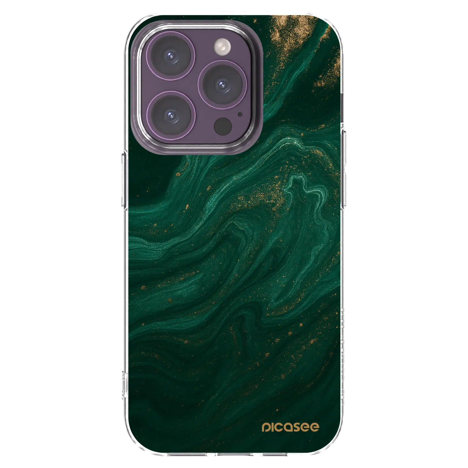 Silikónový prehľadný obal pre Apple iPhone 14 Pro - Green