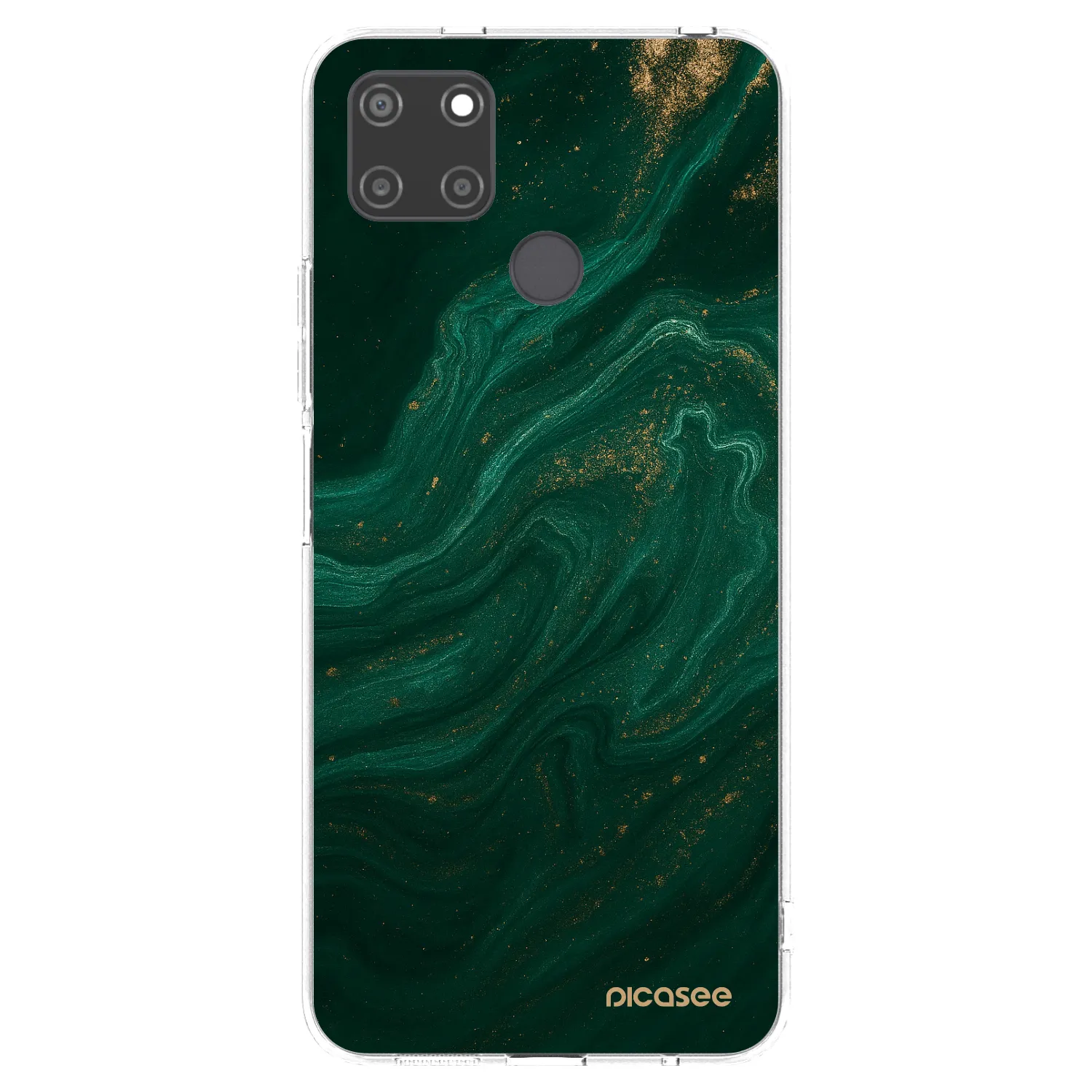 Picasee silikónový prehľadný obal pre Realme C21Y - Green