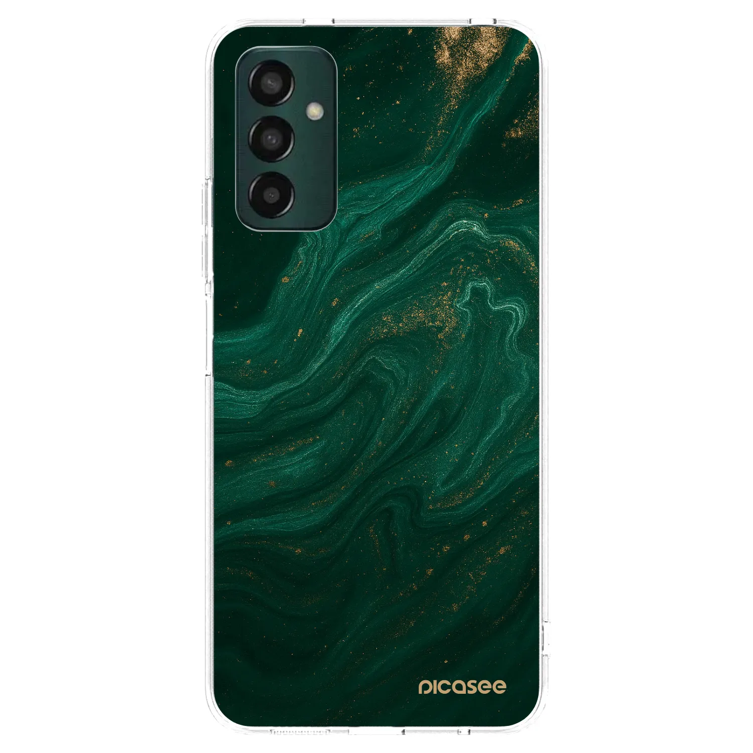 Picasee silikónový prehľadný obal pre Samsung Galaxy M13 M135F - Green
