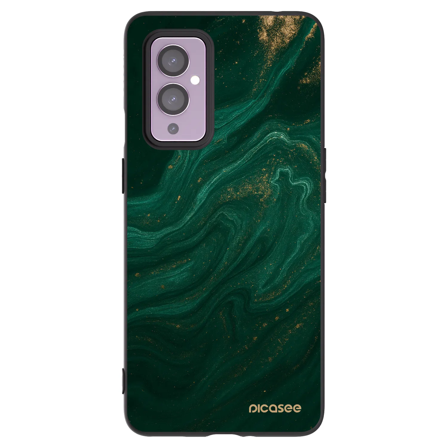 Picasee silikónový čierny obal pre OnePlus 9 - Green