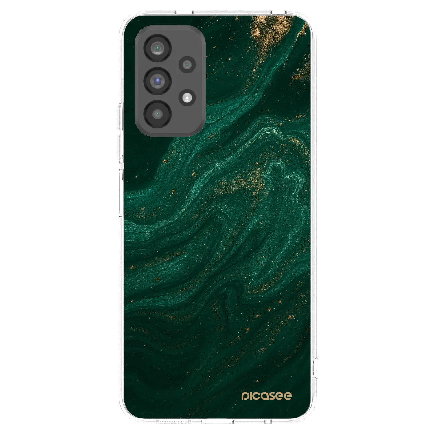Picasee silikónový prehľadný obal pre Samsung Galaxy A73 5G - Green