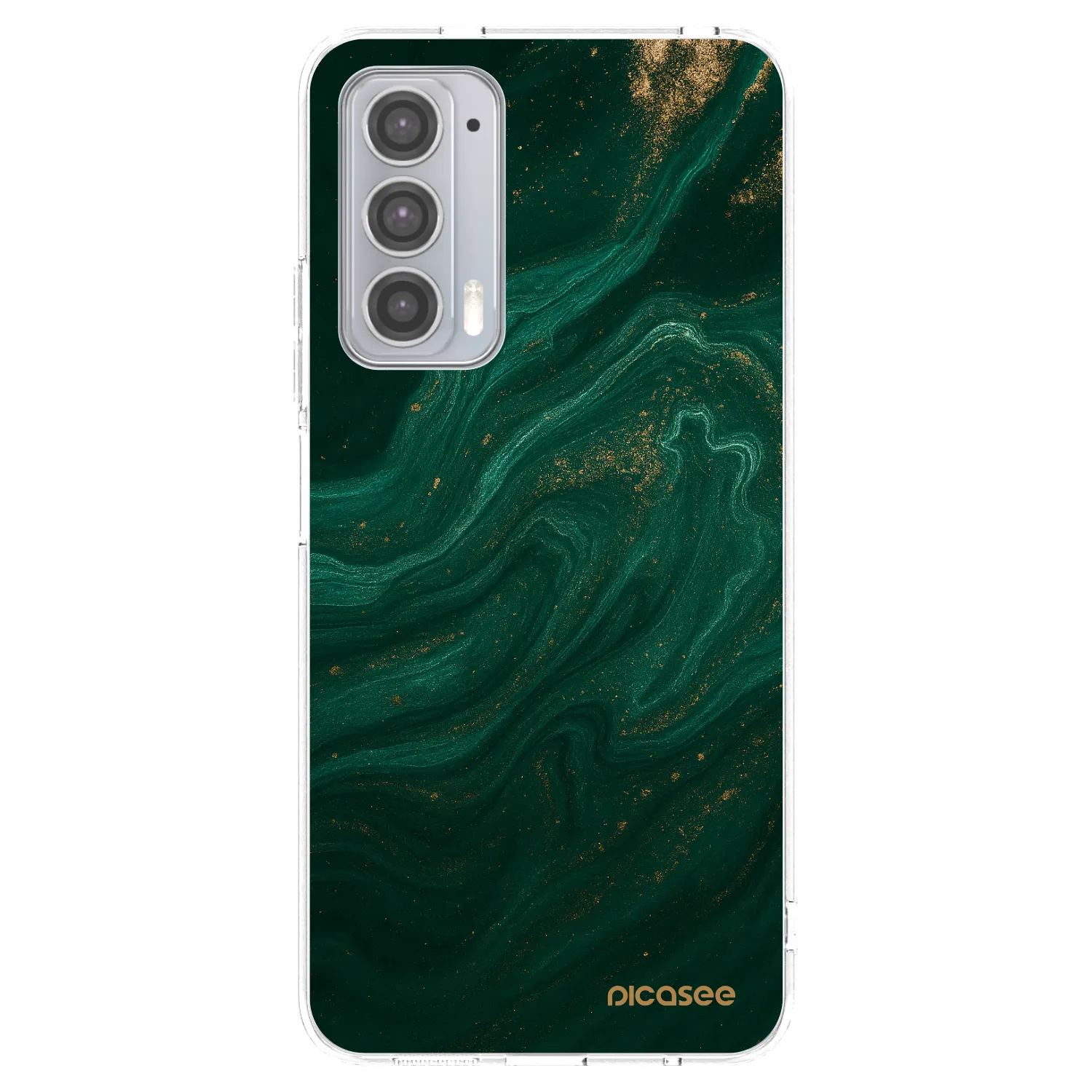 Picasee silikónový prehľadný obal pre Motorola Edge 20 - Green