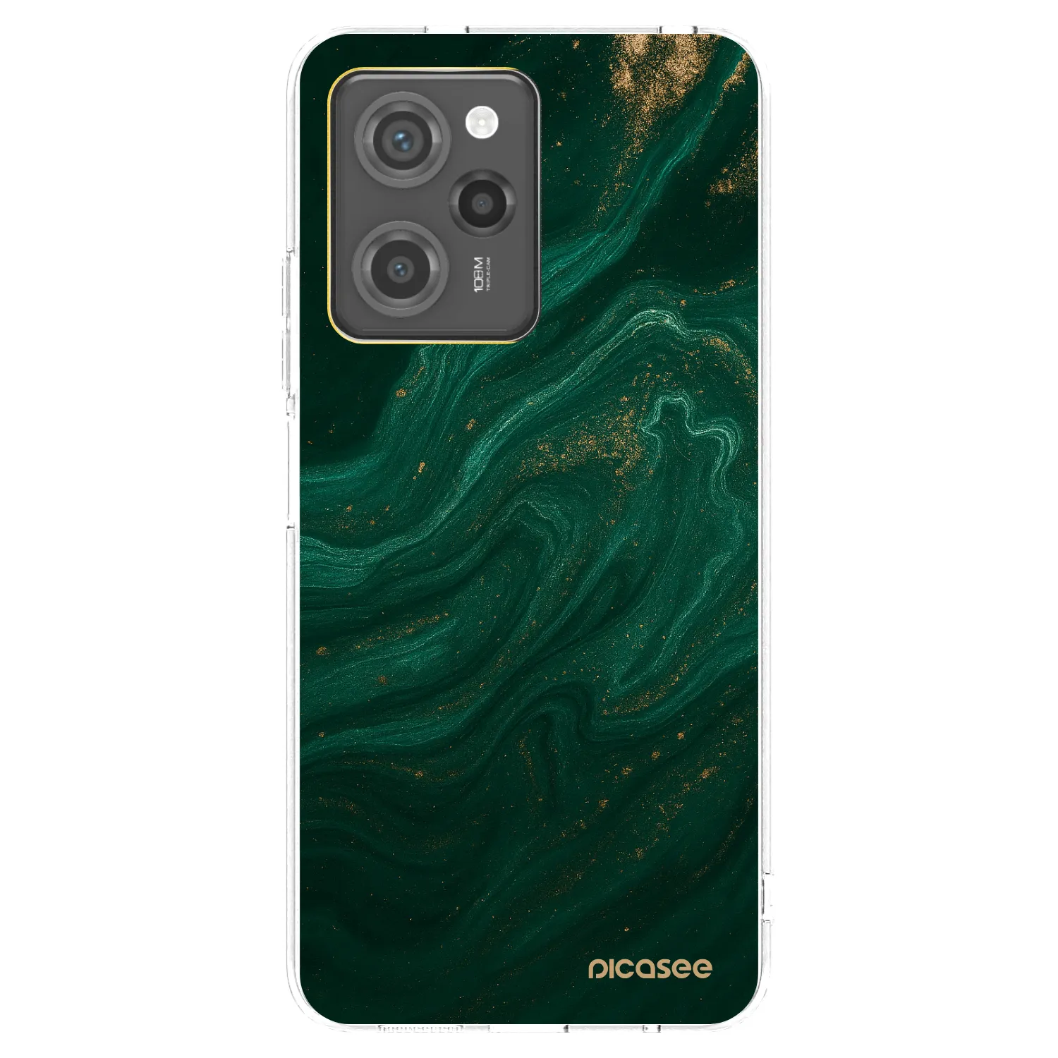 Picasee silikónový prehľadný obal pre Xiaomi Poco X5 Pro - Green