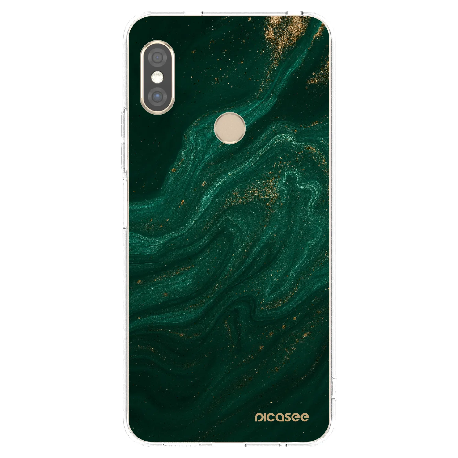 Picasee silikónový prehľadný obal pre Xiaomi Redmi Note 5 Global - Green
