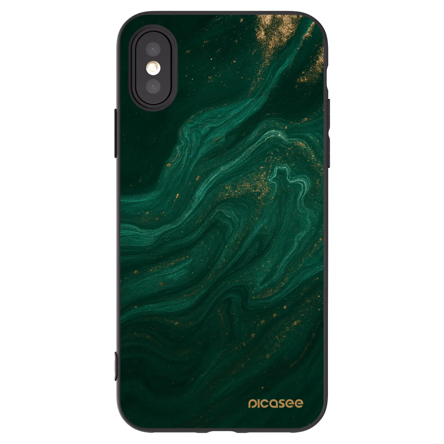 Picasee silikónový čierny obal pre Apple iPhone X/XS - Green