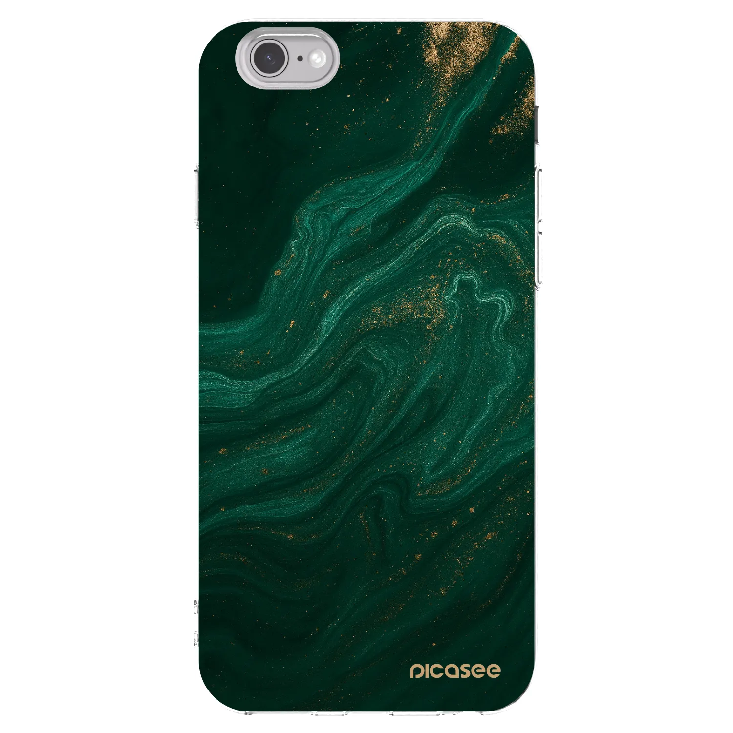 Picasee silikónový prehľadný obal pre Apple iPhone 6/6S - Green