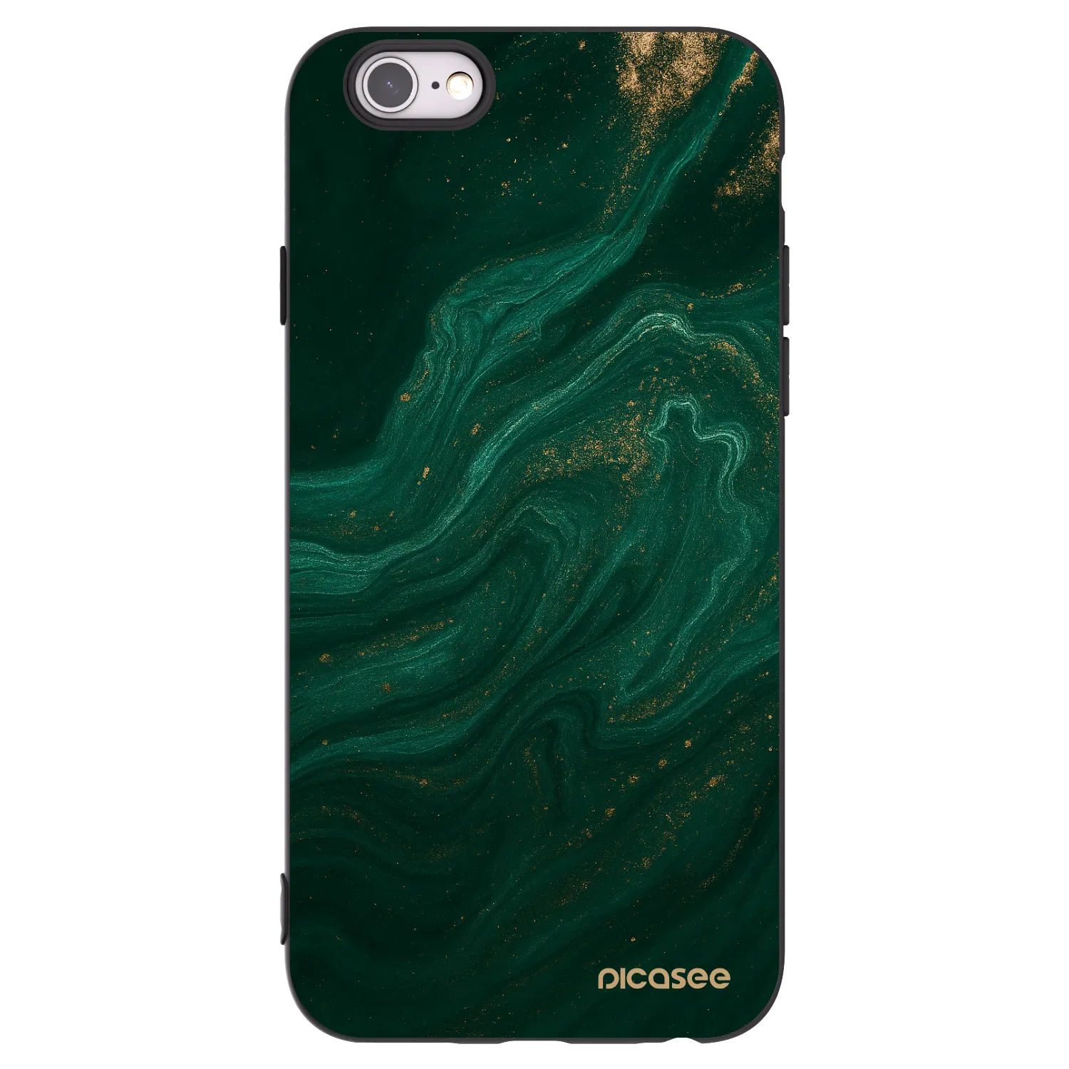 Picasee silikónový čierny obal pre Apple iPhone 6/6S - Green